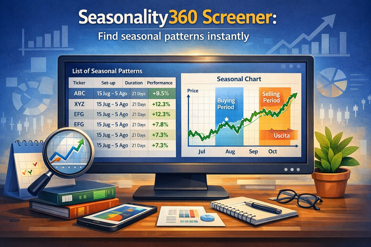 Seasonality360 Screener: Find seasonal patterns instantly